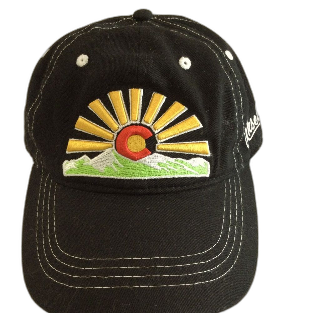 Aksels Cap Hat Unisex Adjustable Strap Black Colorado Sunset Views Graphic